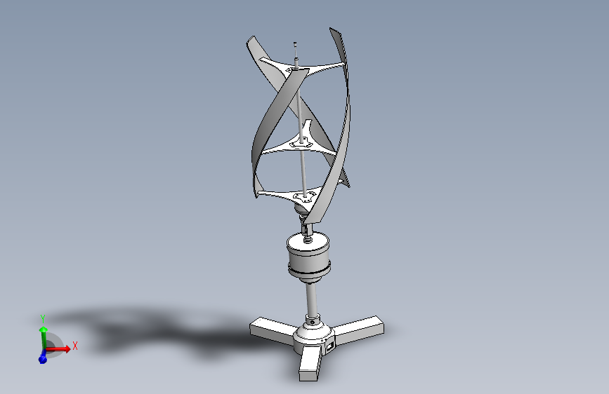 垂直轴风力发电机sw+cad  1826029