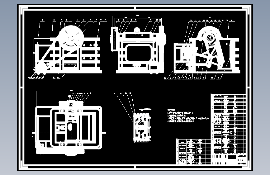 PE600×900复摆式颚式破碎机机械结构设计【10张CAD图纸+说明书】