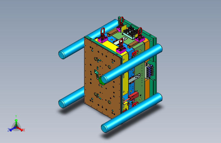 家用老年代步车机舱盖板模具