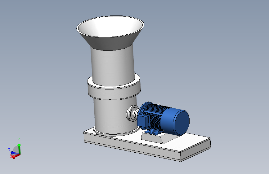 立式秸秆压块成形机设计三维