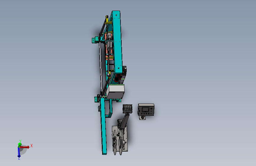 穿剑式打包机三维