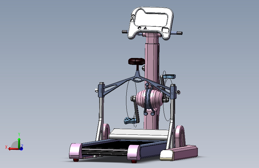 跑步健身一体机三维