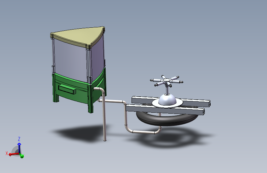 池塘自动喂养机及三维造型(sw12+说明书+cad)