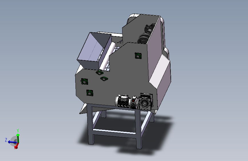 银杏果去壳机-果壳类去壳剥壳机【含三维SW模型+说明+CAD图纸】