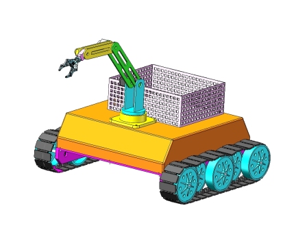 履带式草莓采摘机器人设计含三维SW模型+CAD图纸+说明资料