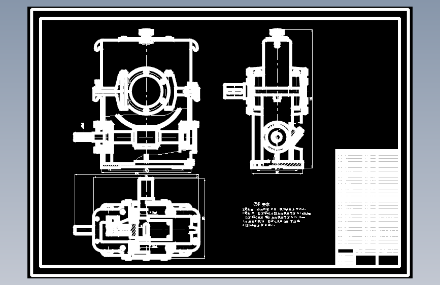 一级涡轮蜗杆减速器