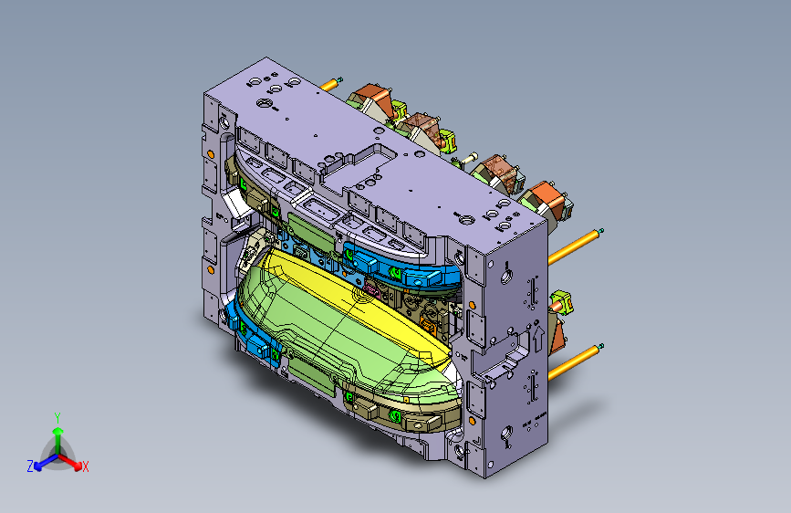 克莱斯勒汽车机舱护板塑胶模具