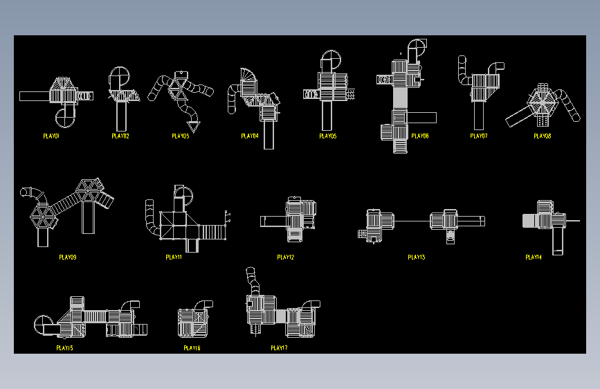 附件2-各式滑梯图块集