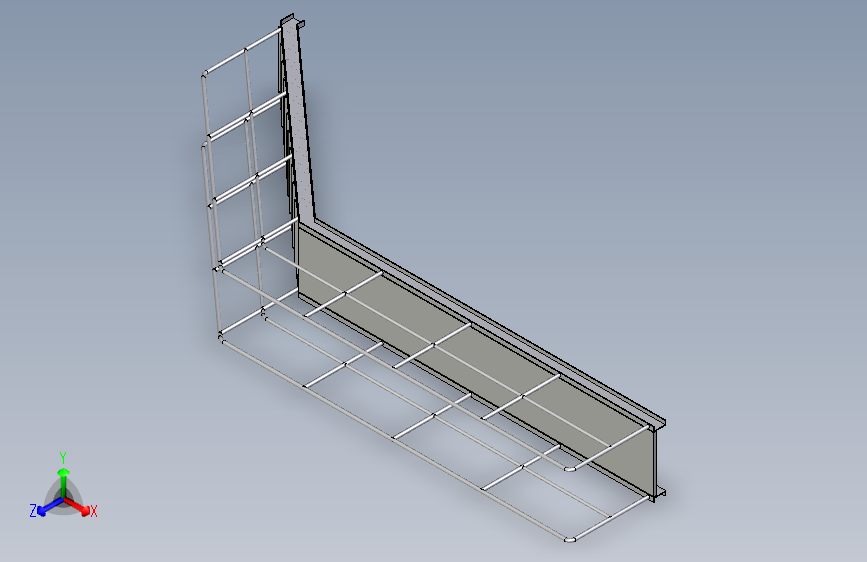 带平台的楼梯   Inventor