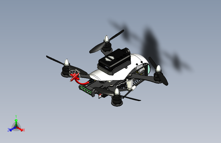 Aerotek J-mini四轴无人机三维建模图纸