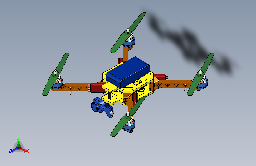 Quadcopter四旋翼无人机模型3D图纸
