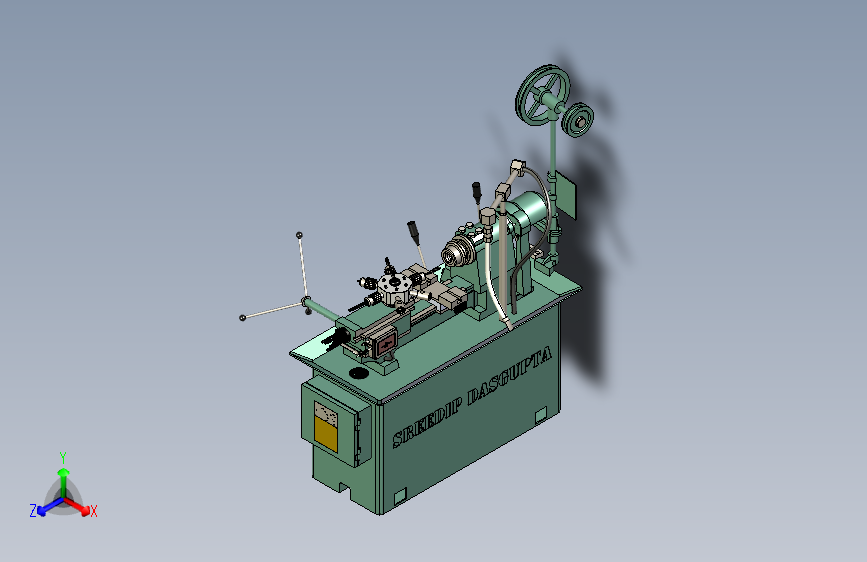 Turret Lathe Machine车床3D数模图纸