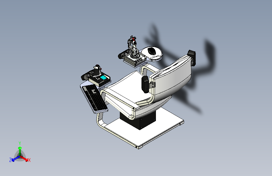 飞行操控模拟座椅三维建模图纸
