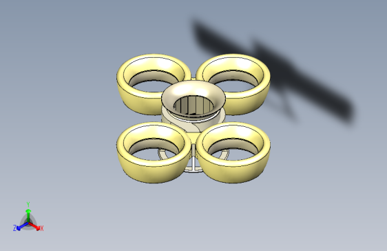四轴无人机飞行器框架3D图纸