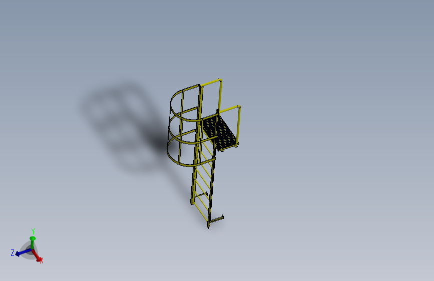 A0003873-带有平台和扶手的海员梯