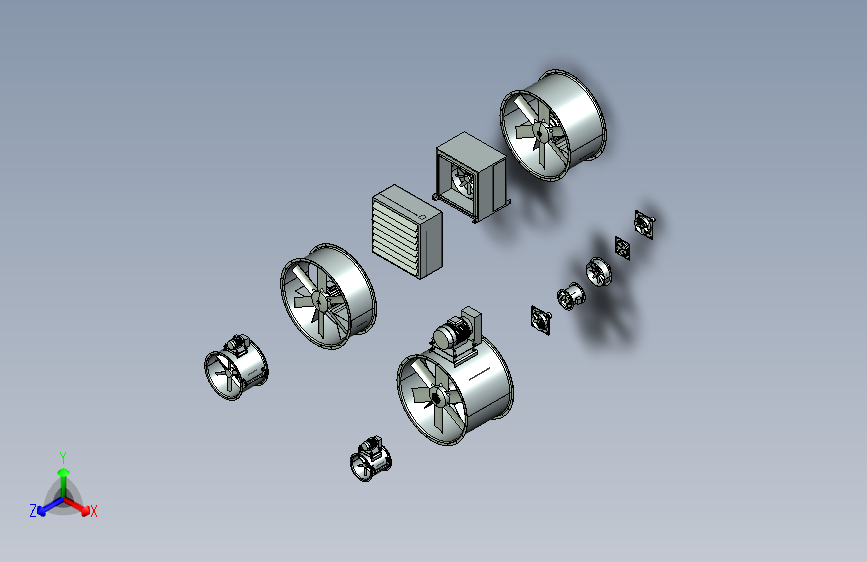 轴流风机3D数模