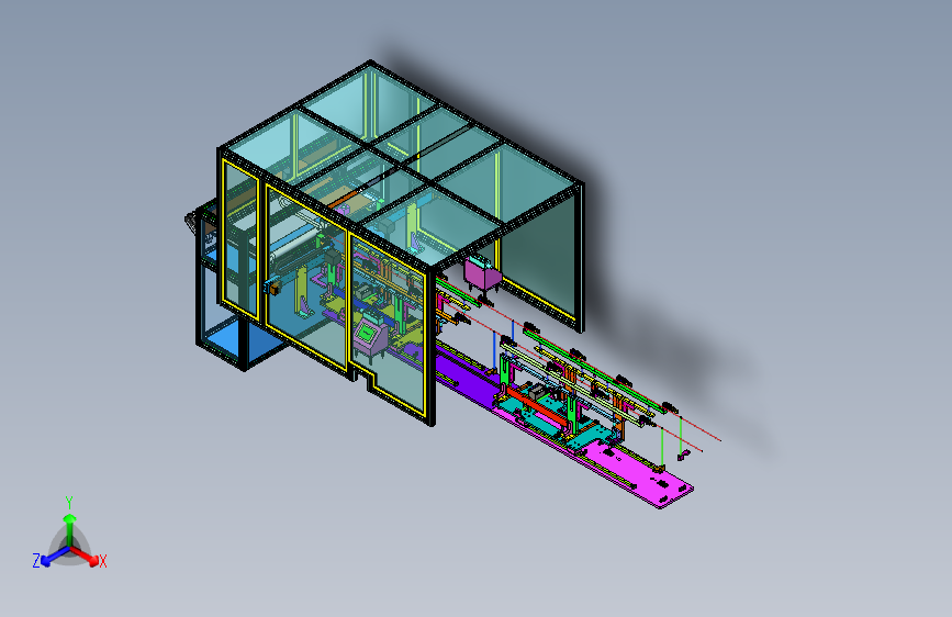 FFC手机软排线自动剥离热压冲裁切断检测3D图