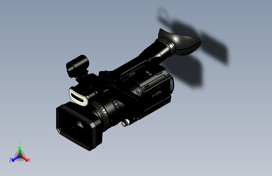 索尼Sony hvr z1u hi-def高清摄像机模型3D图纸