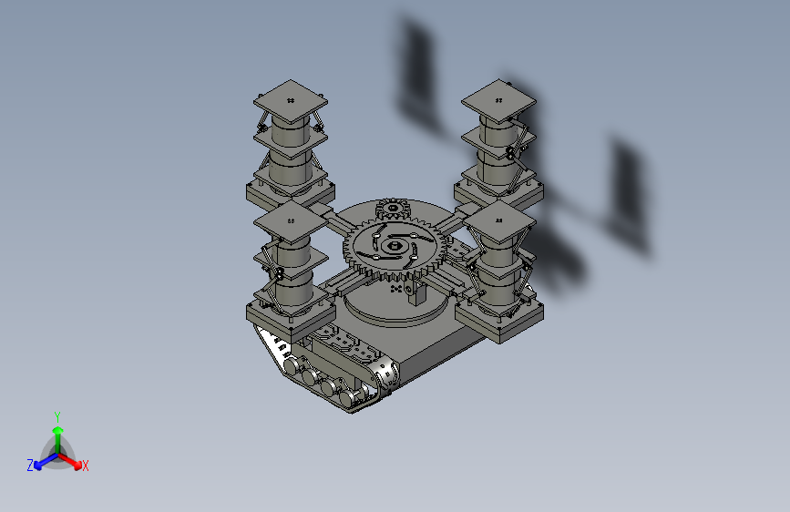 履带式多自由度升降作业机器人