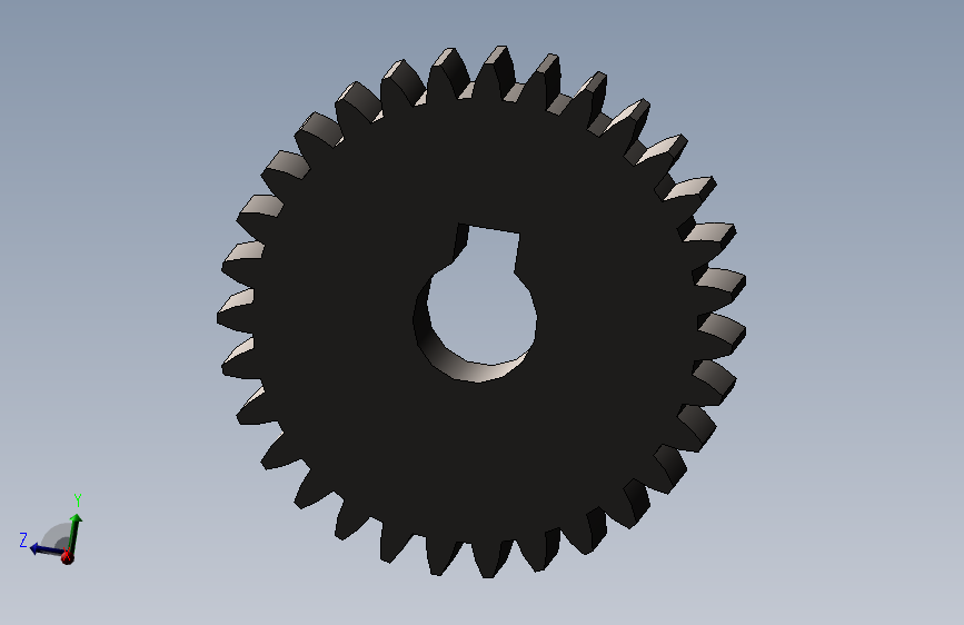 三级传动从动齿轮