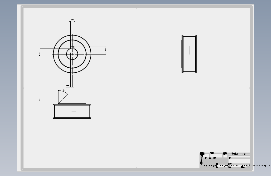 梯形齿同步轮 T5 同步带轮CBTE[CBTE-AH2-T5200-20-A-H-d]零件图