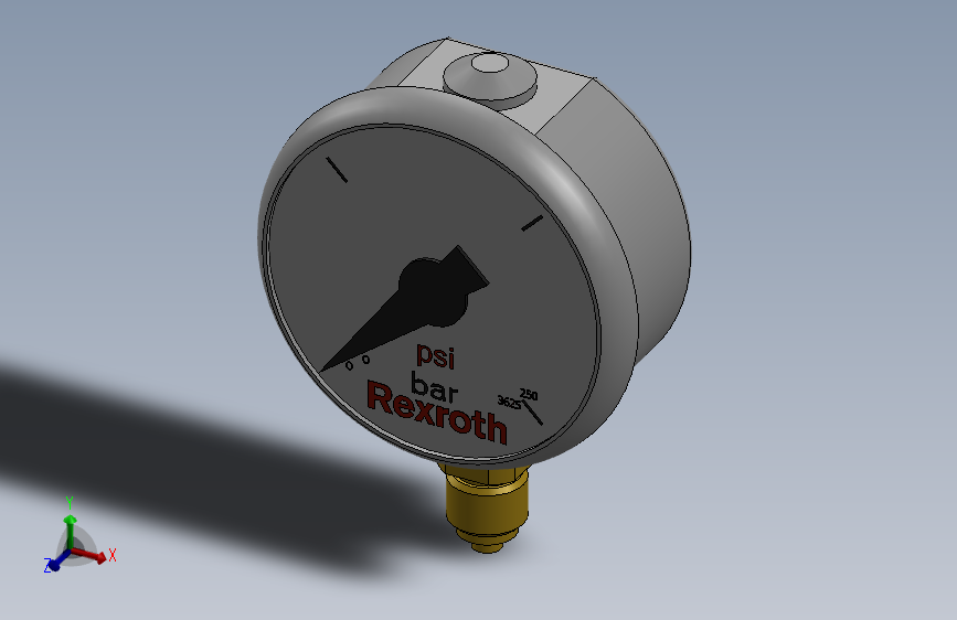 A0003919-压力表 ABZMM 63- 250BARPSI-UV-G范围压力 250 bar，端口连接 G14