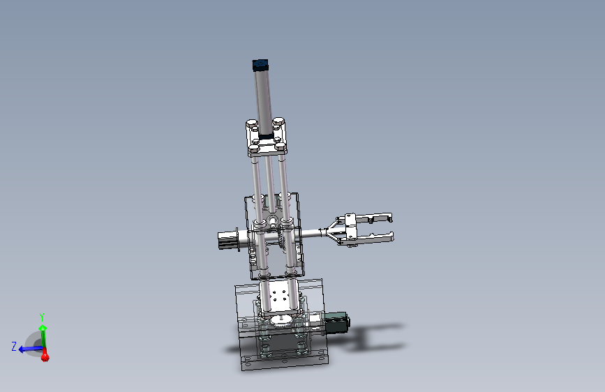 三自由度气动机械手设计及仿真【含三维solidworks模型+CAD图纸+说明书】