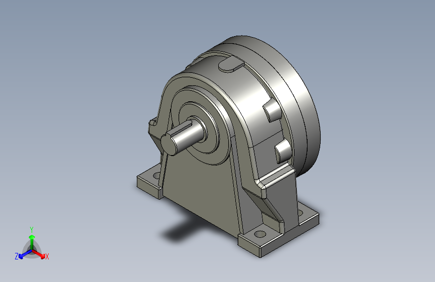 GH卧式附三相单相铝壳刹车缩框型齿轮减速马达GH-18-200W-50-A-G1-LT-HO_前部