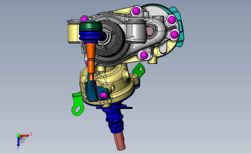 汽车转向机构详细设计三维图纸 Solidworks设计 附bip渲染文件 Solidworks 2014 模型图纸下载 懒石网