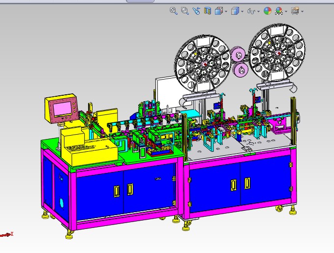 连接器插片检测捆包一体机设备3D图纸 SOLIDWORKS设计 附STP格式