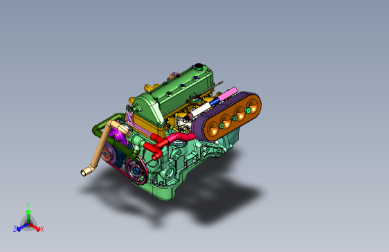 12升排量四缸发动机