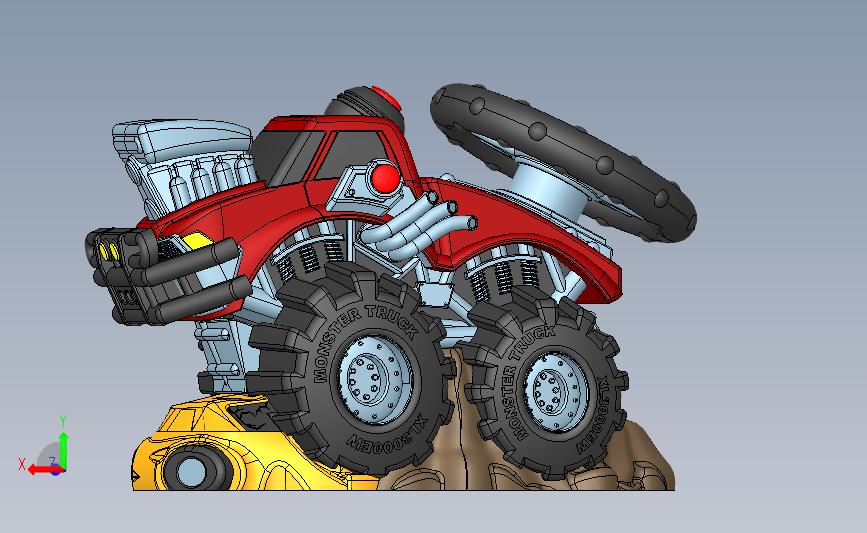 玩具重卡_SOLIDWORKS 2003_模型图纸下载 – 懒石网