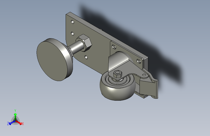 40-80R型材脚轮脚杯组件