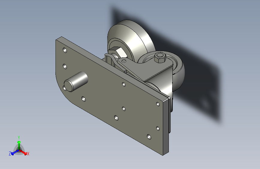 40-80R型材脚轮脚杯组件-B