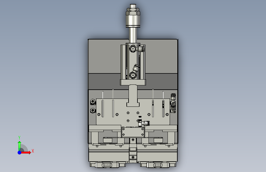 2018SOLIDWORKS0300Z剥外皮机构 正面视图
