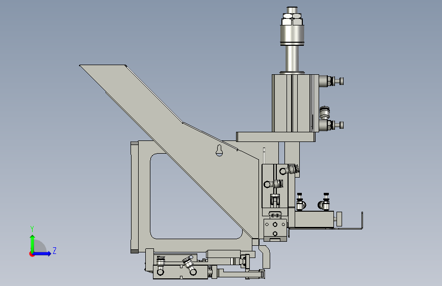 2018SOLIDWORKS0300Z剥外皮机构 左侧视图