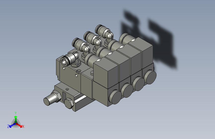 主轴摆轴吹气拉紧松开密封阀组