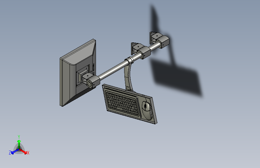 17寸显示器支架示意图