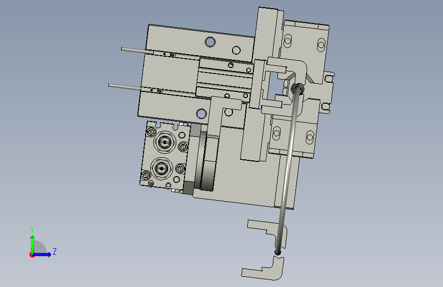 2018SOLIDWORKS0202Z裁线模组切线部份 左侧视图