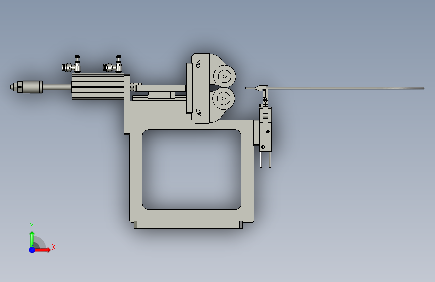 2018SOLIDWORKS0500Z倒刷编织工位 正面视图