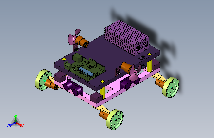 差速四驱电动小车