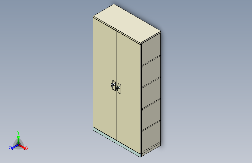 钣金文件储物柜设计