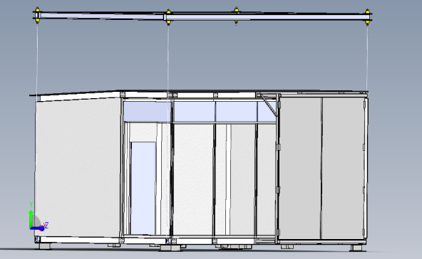 玻璃式集装箱活动房模型纸