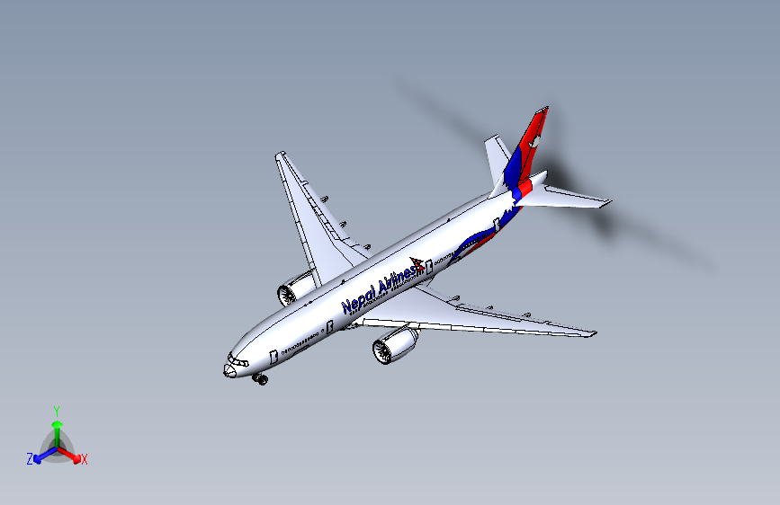 波音777-200ER双喷气式飞机