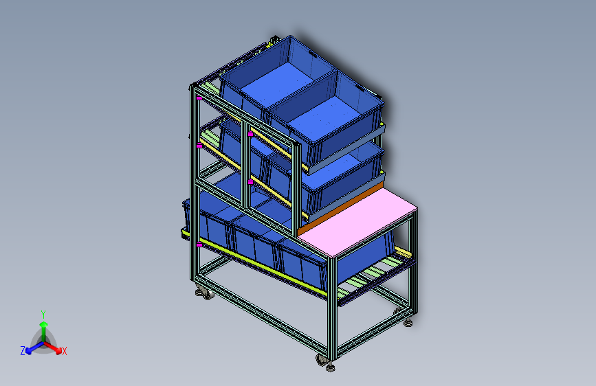 带缓存台物料架