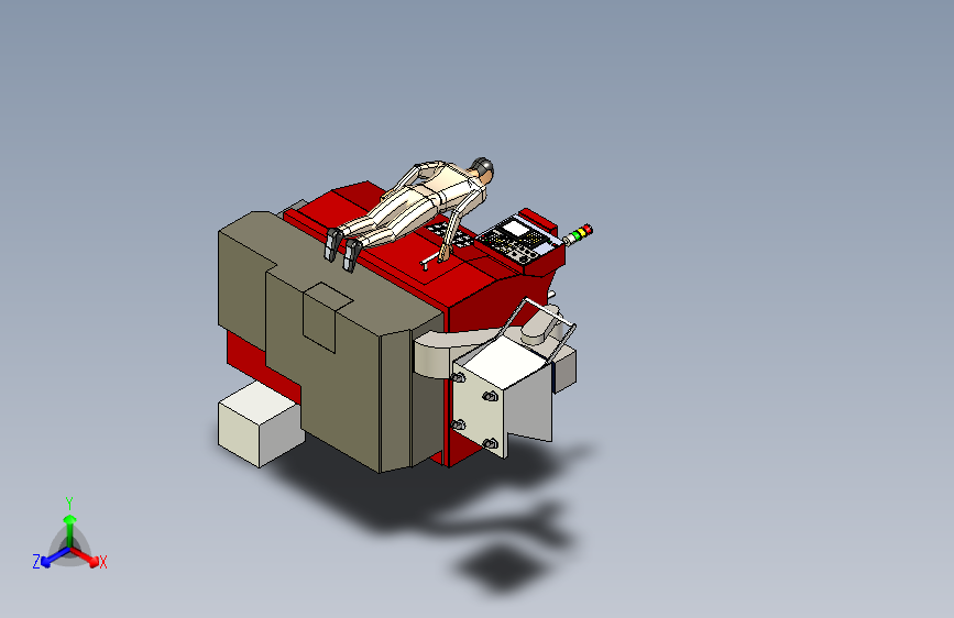 转塔数控车床3D模型图纸