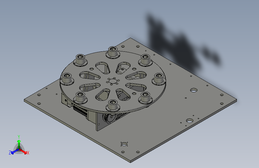 机箱上板转盘组件