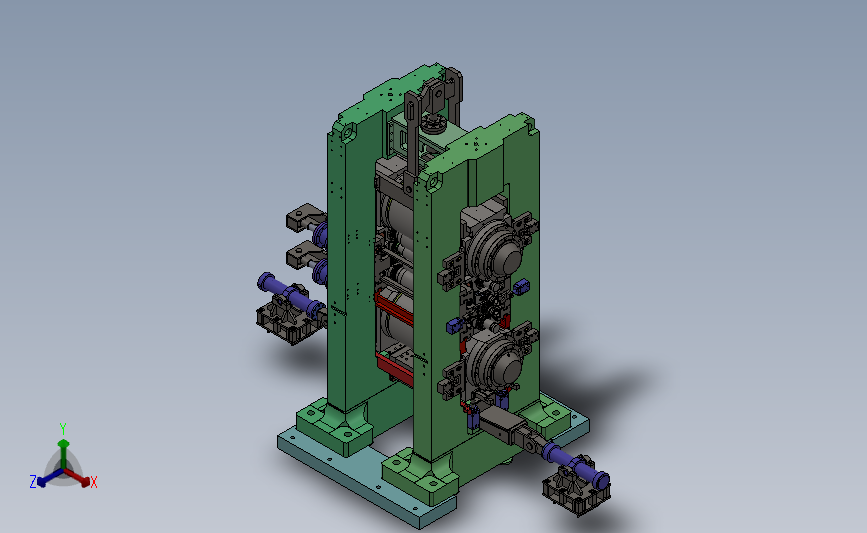 冷轧机_SOLIDWORKS 2012_模型图纸免费下载 – 懒石网
