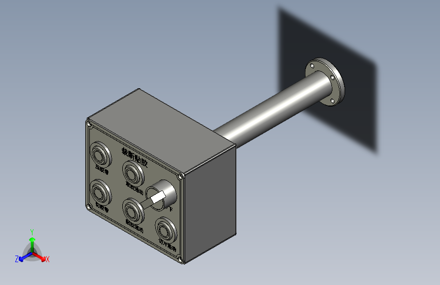 YWP200K4-09-09-00按钮盒组件(裁断贴胶)