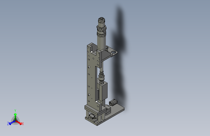 镜向螺母顶针机构
